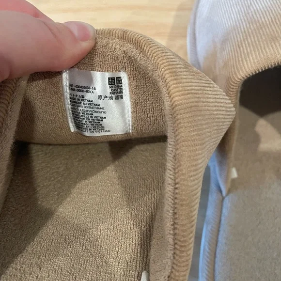 Beige Corduroy Slippers - Picture 11 of 12